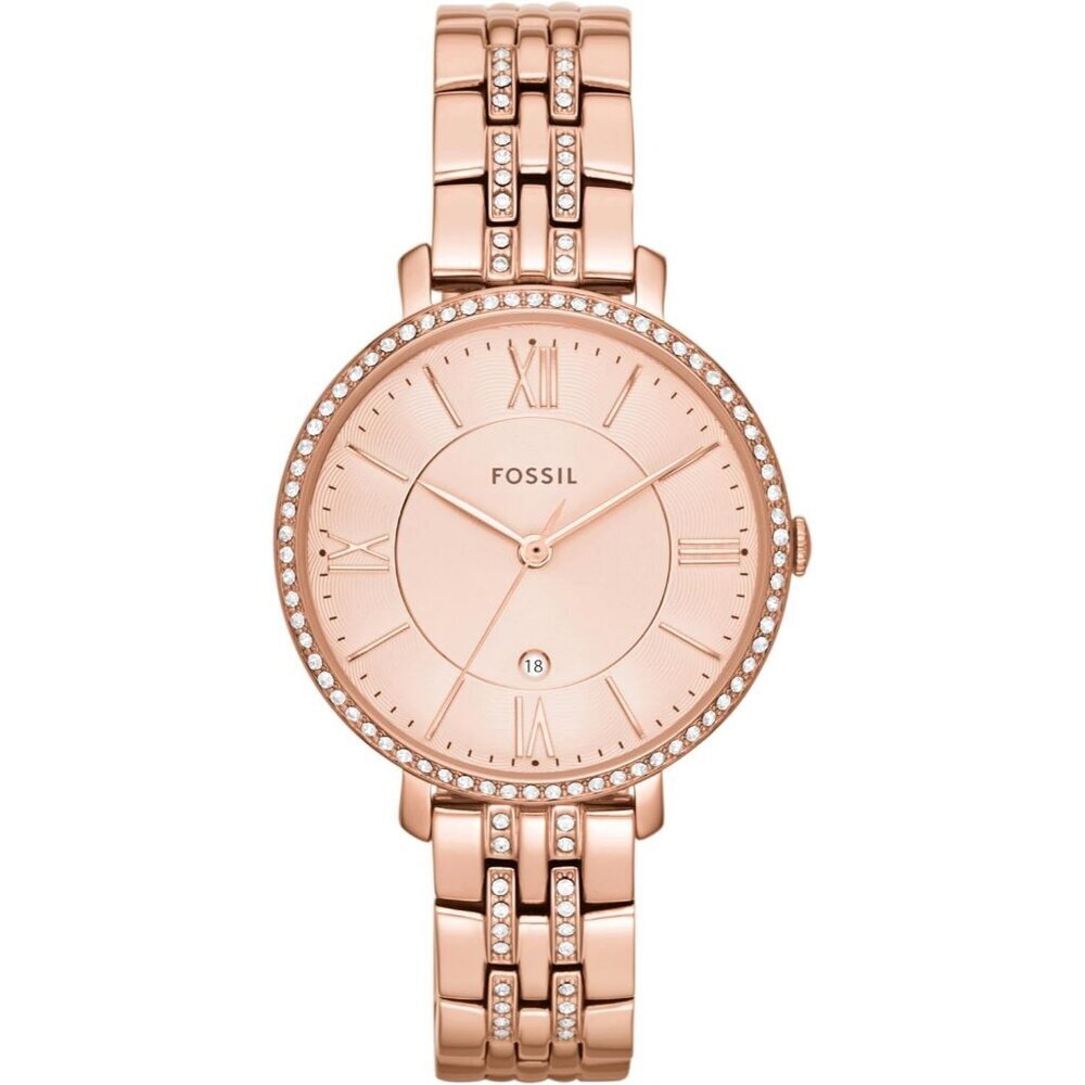 Women's Rose Gold Jacqueline Quartz Stainless Steel Three Hand Bracelet Watch